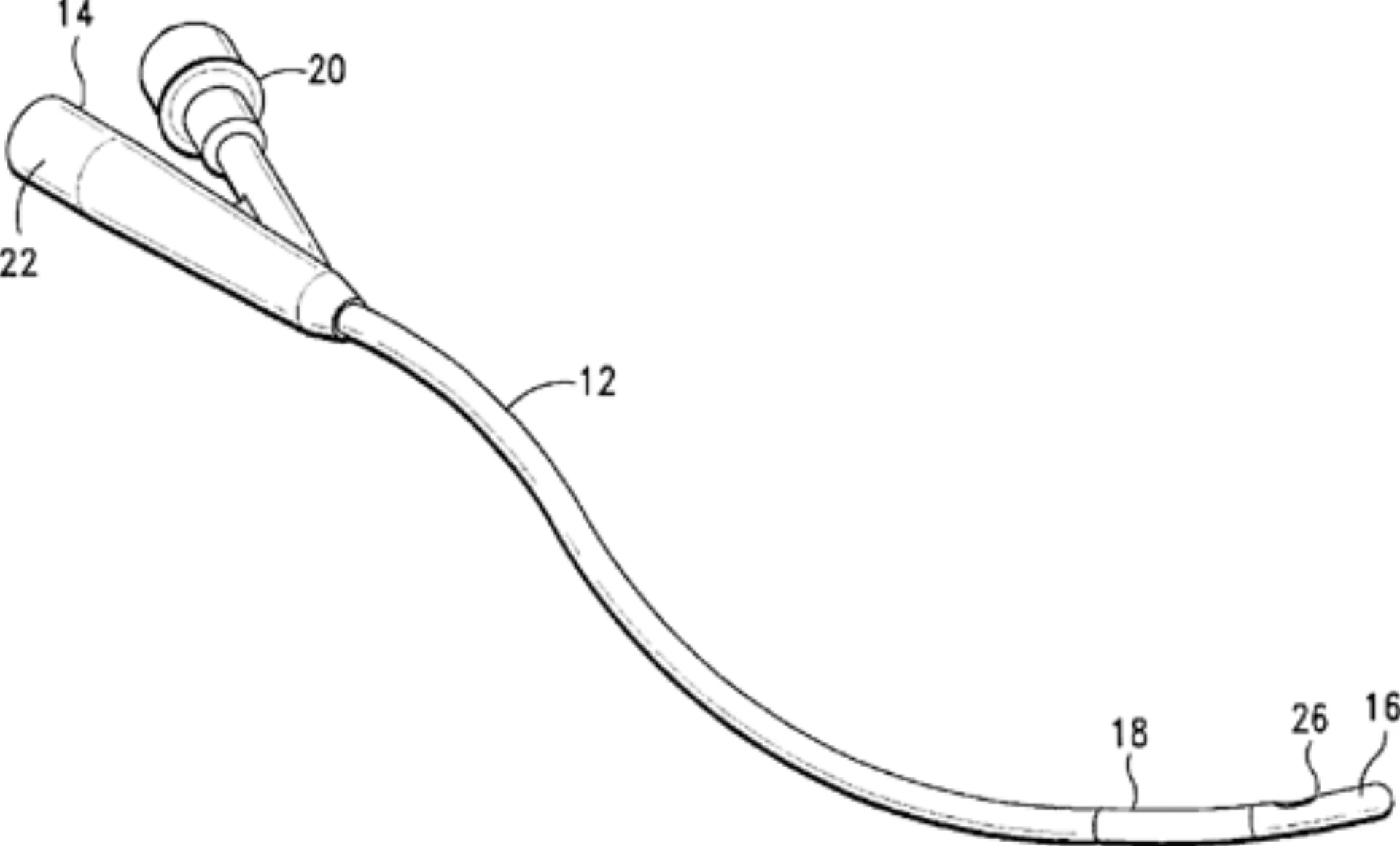 Labeled Foley catheter diagram showing inflation balloon, retention balloon port, and drainage port